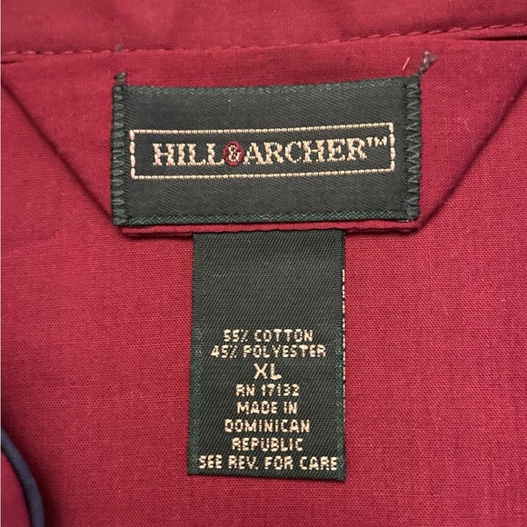 Vintage Hill & Archer Men’s XL Burgundy Color Broadcloth PJs Long Sleeve/Leg NWT - Picture 5 of 6